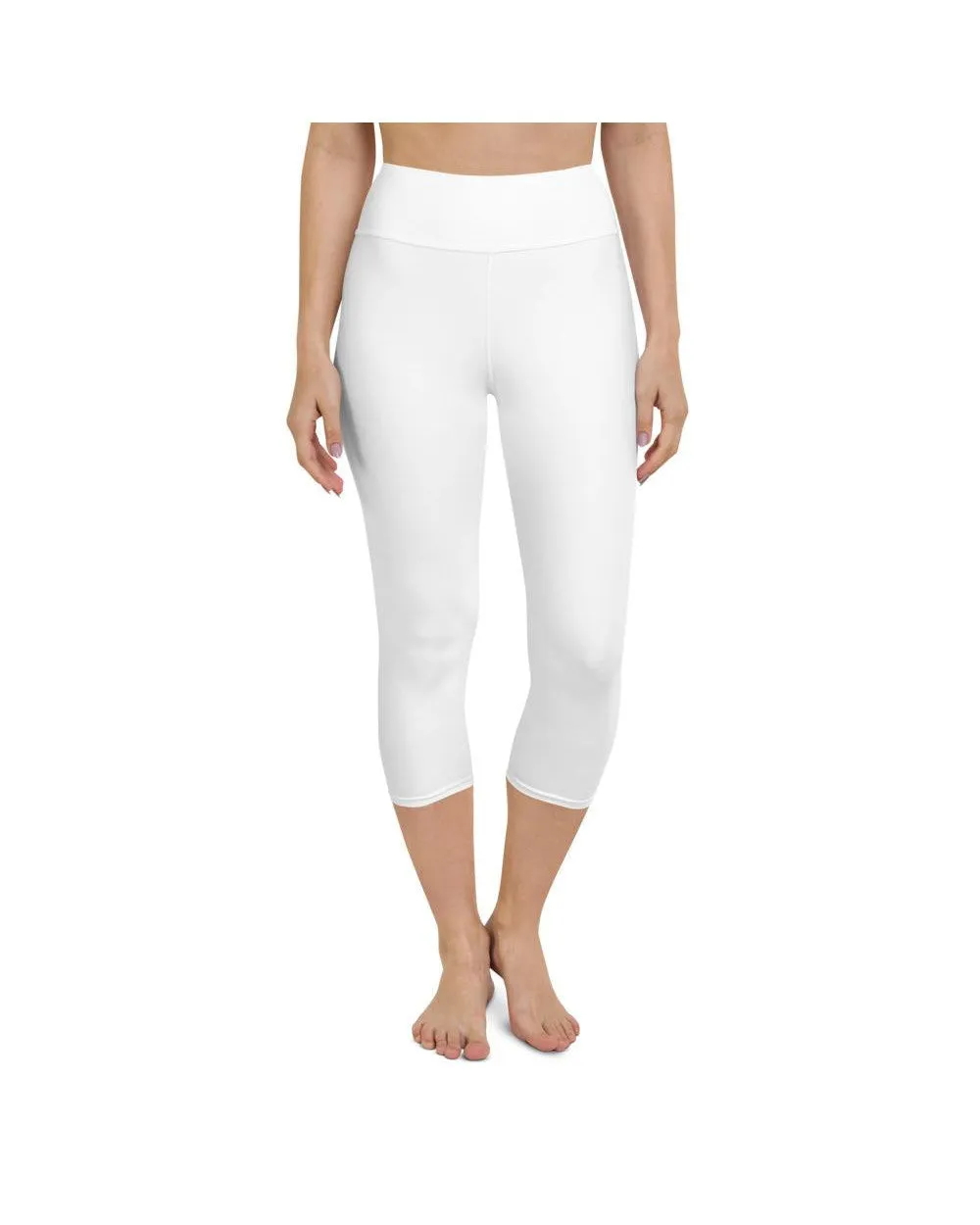 Solid White Yoga Capris