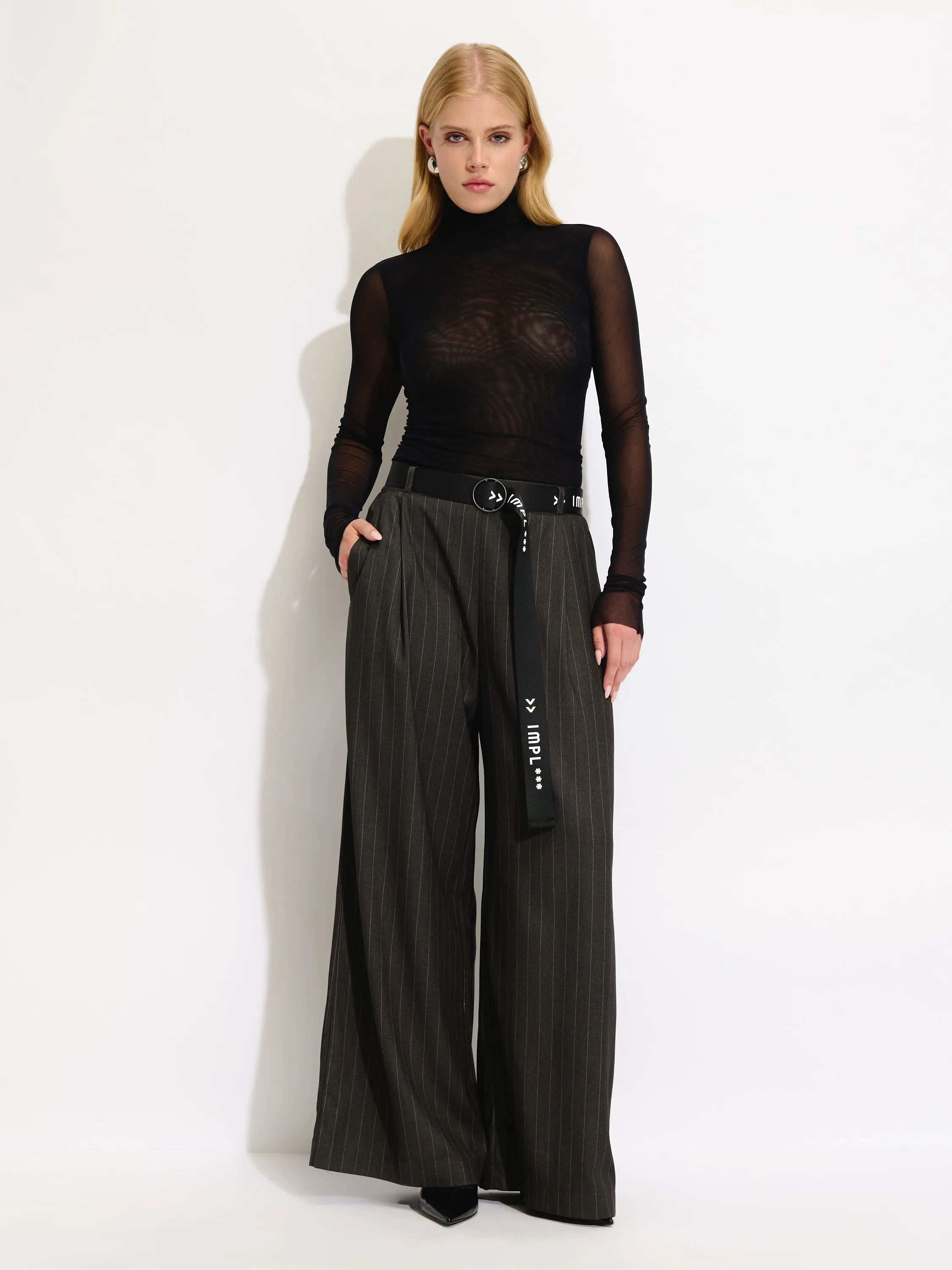 Striped Wide Leg Trousers