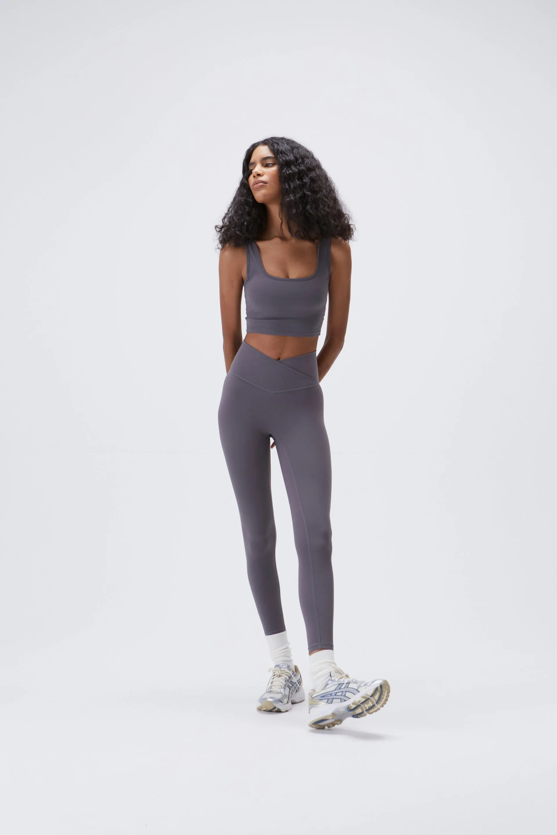 Ultimate Wrap Over Leggings - Dark Grey