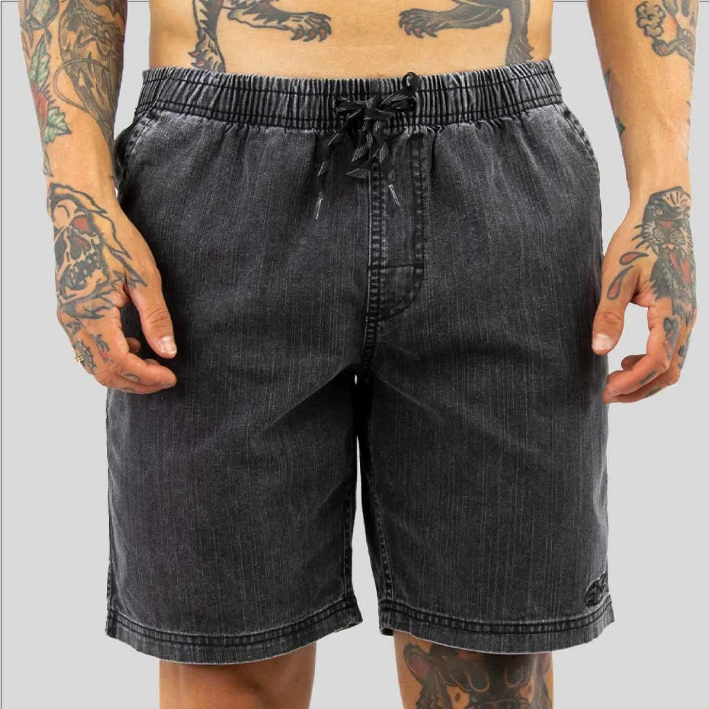 UNDERGROUND SMP elastic waist denim volley CHARCOAL