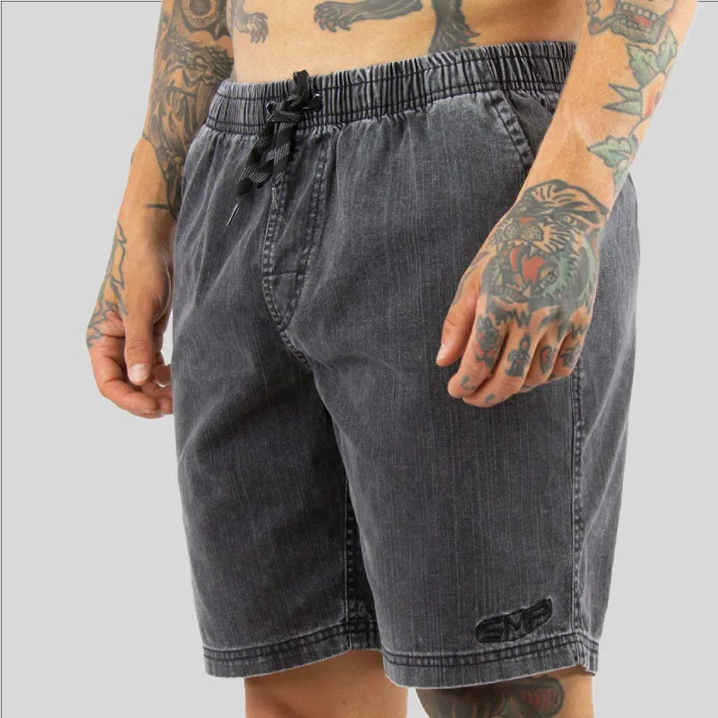 UNDERGROUND SMP elastic waist denim volley CHARCOAL