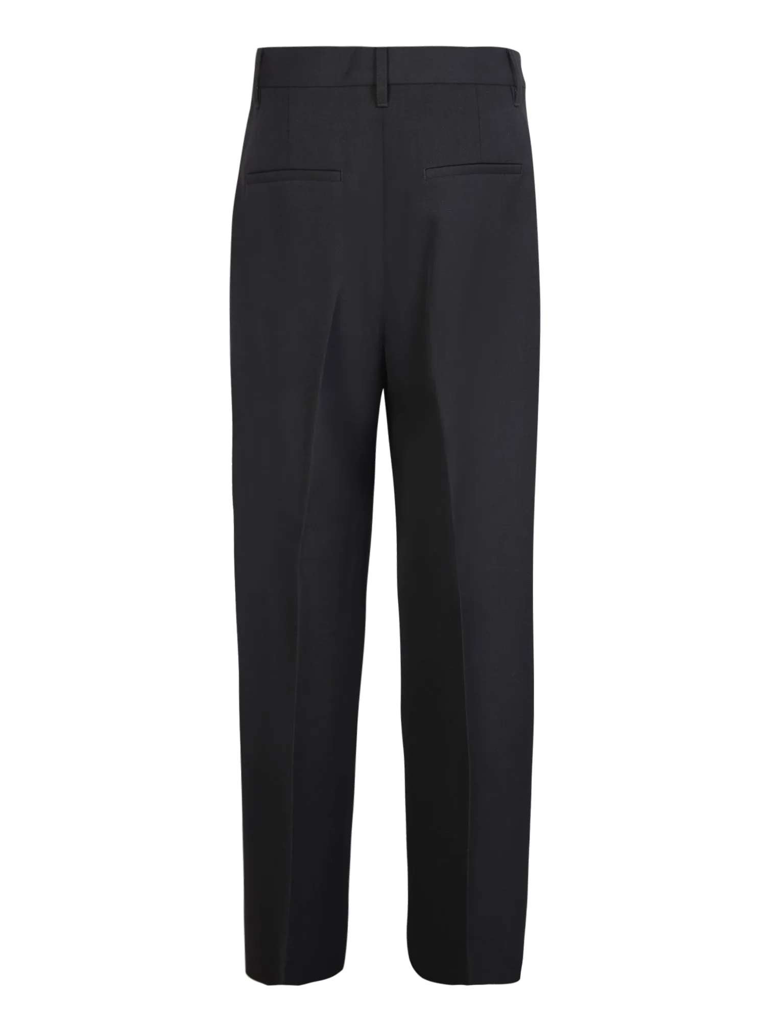 Wide-leg black trousers