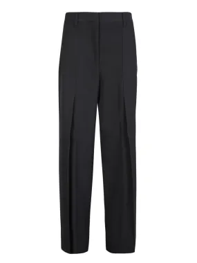 Wide-leg black trousers