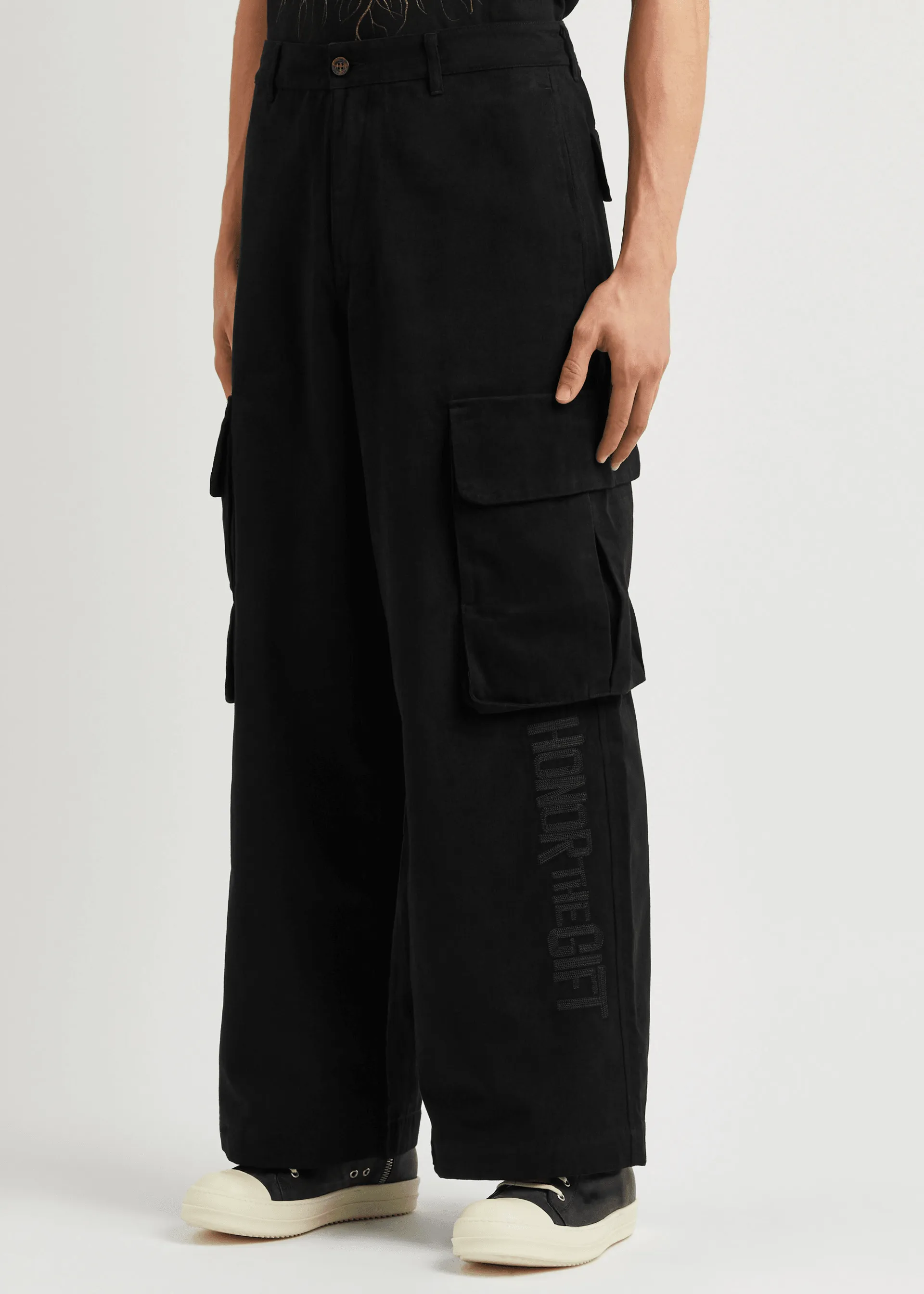 Wide Leg Cargo Black