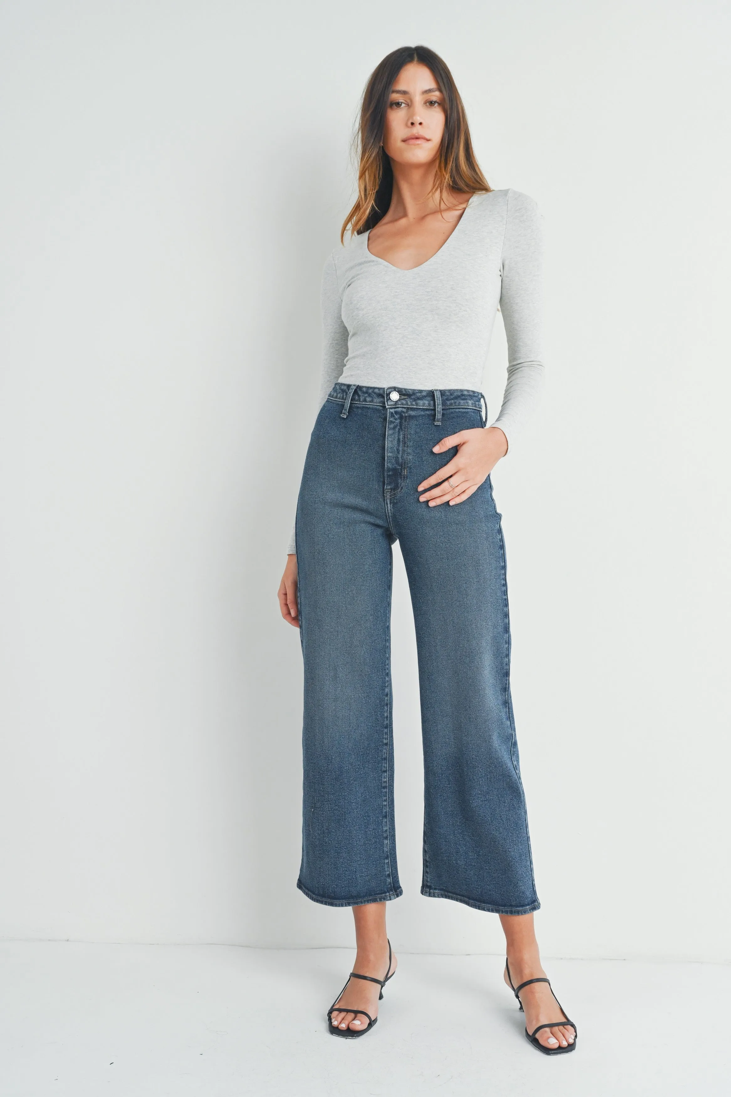 WIDE LEG TROUSER DENIM